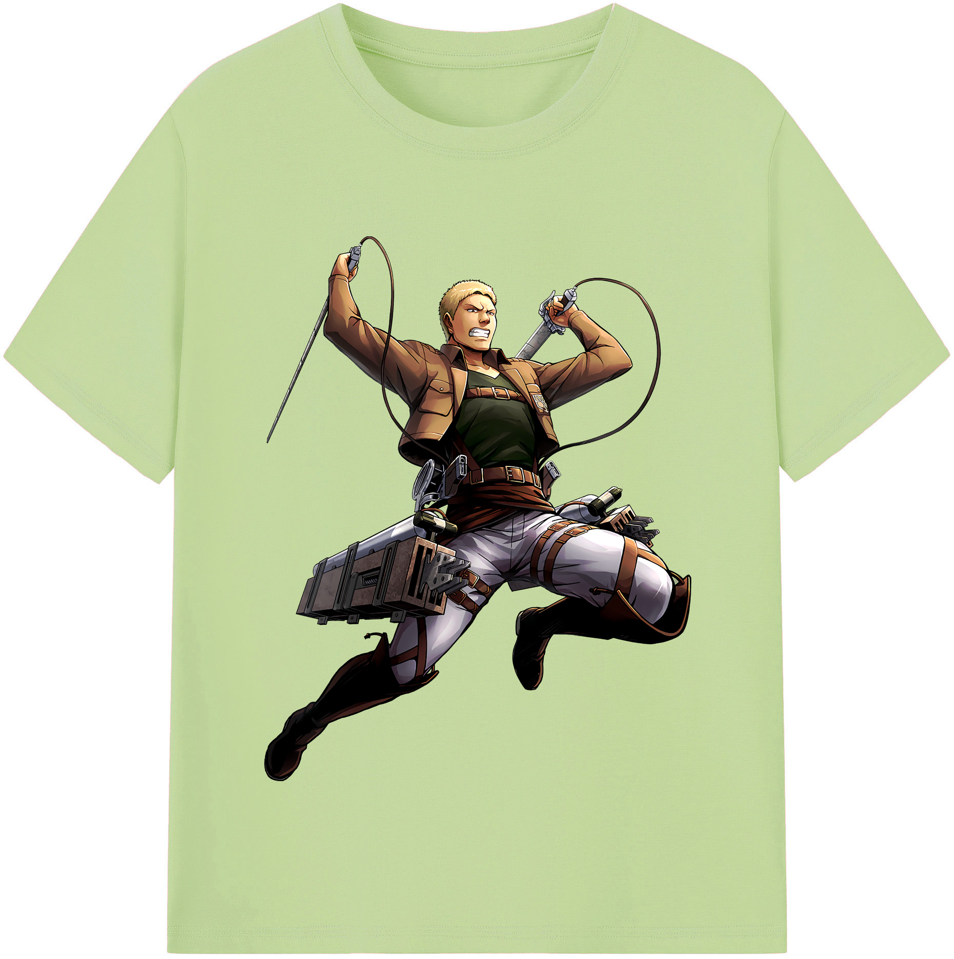 （画像用） 進撃の巨人 ライナー・ブラウン Attack on Titan Reiner Braun 綿100％半袖Tシャツ（フロントプリント）